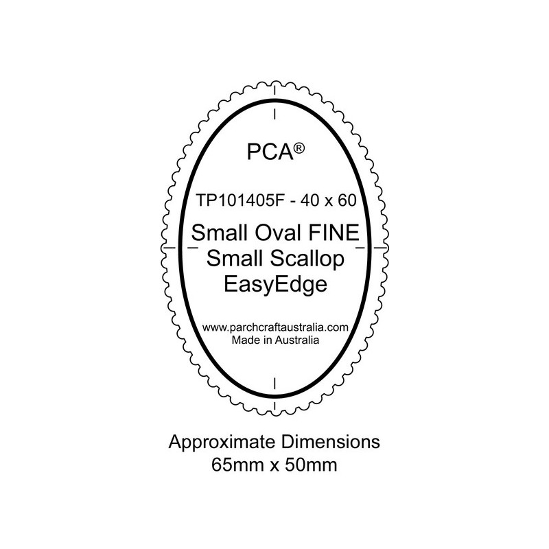 (PCA-TP101405)FINE Small Oval Outside Small Scallop EasyEdge