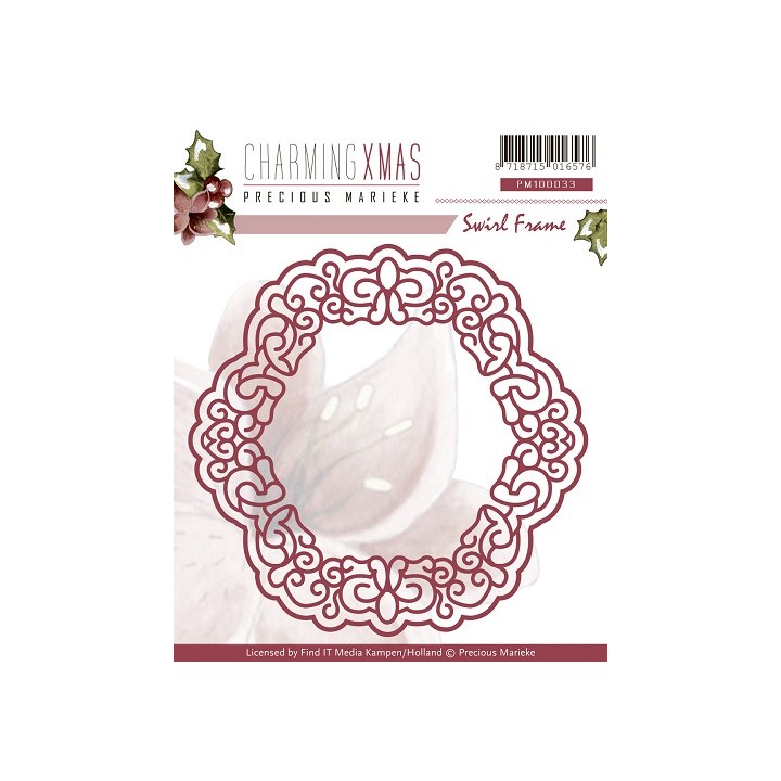 (PM10033)Precious Marieke - Charming Xmas - Swirl Frame