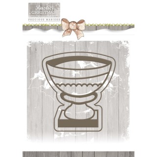 (PM10041)Precious Marieke - Rustic Christmas - Stone Vase