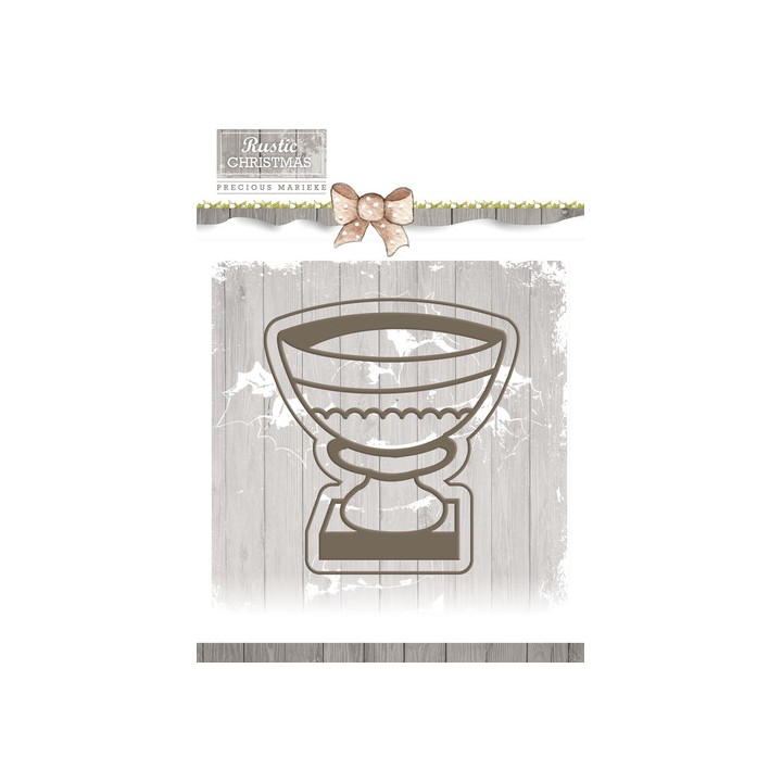 (PM10041)Precious Marieke - Rustic Christmas - Stone Vase