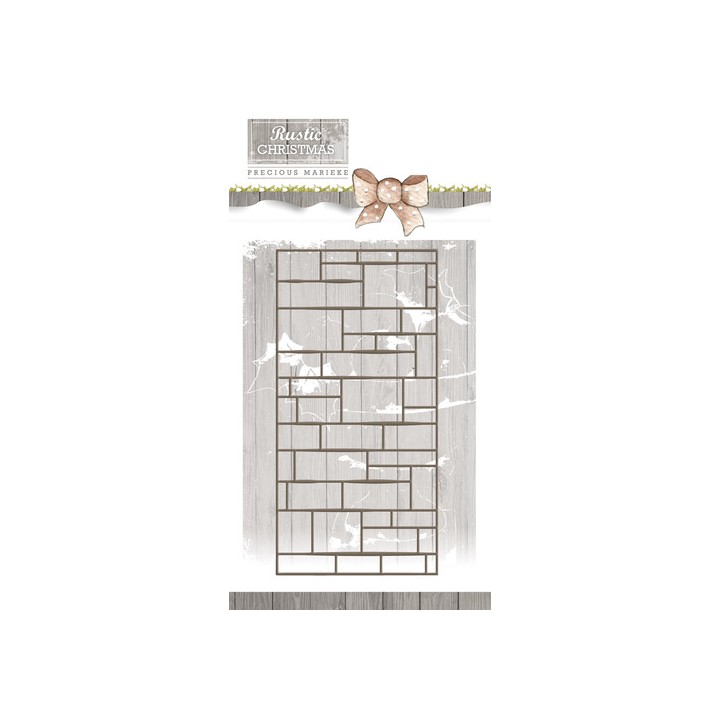 (PM10045)Precious Marieke - Rustic Christmas - Brick Wall