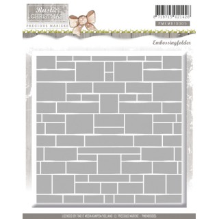(PMEMB10005)Precious Marieke - Embossing Folder - Rustic Christm