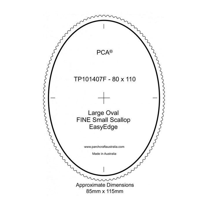 (PCA-TP101407)FINE Large Oval Outside Small Scallop EasyEdge