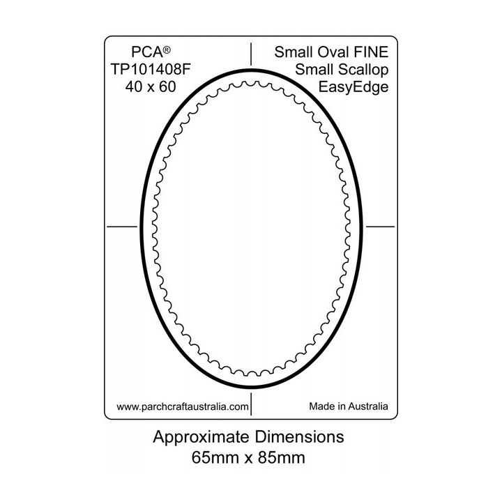 (PCA-TP101408)FINE Small Oval Inside Small Scallop EasyEdge