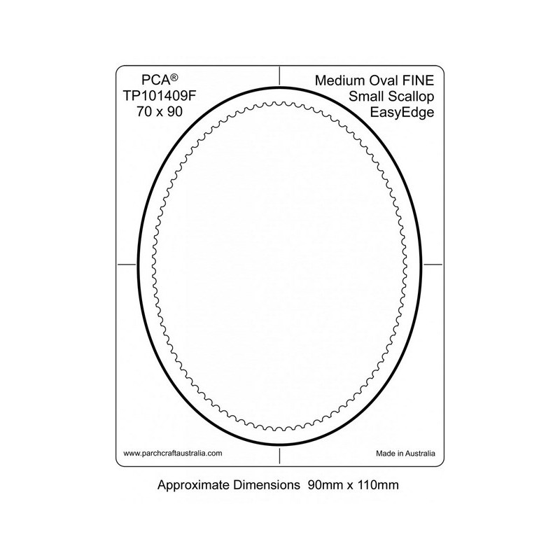(PCA-TP101409)FINE Medium Oval Inside Small Scallop EasyEdge