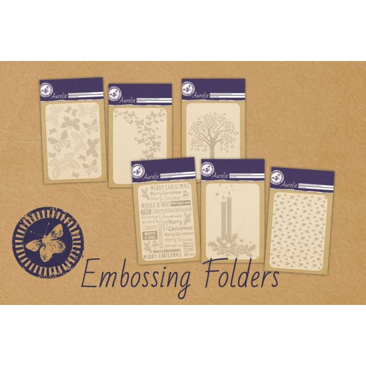 (AUEF1017)Aurelie Holy Candles Background Embossing Folder