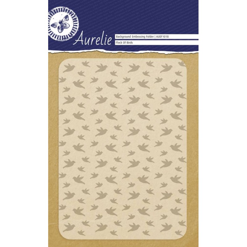 (AUEF1018)Aurelie Flock Of Birds Background Embossing Folder