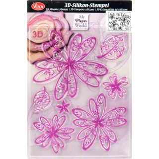 (4003 027 00)Clear stamps set 3D Fantasieblumen Prinzess