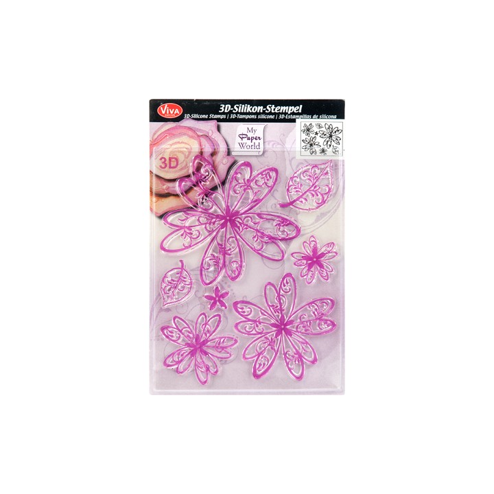 (4003 027 00)Clear stamps set 3D Fantasieblumen Prinzess