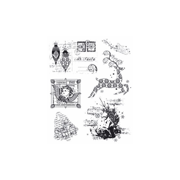 (4003 012 00)Clear stamps set Weihnachtsmotive