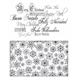 (4003 010 00)Clear stamps set Weihnachts hintergr. und Schrift