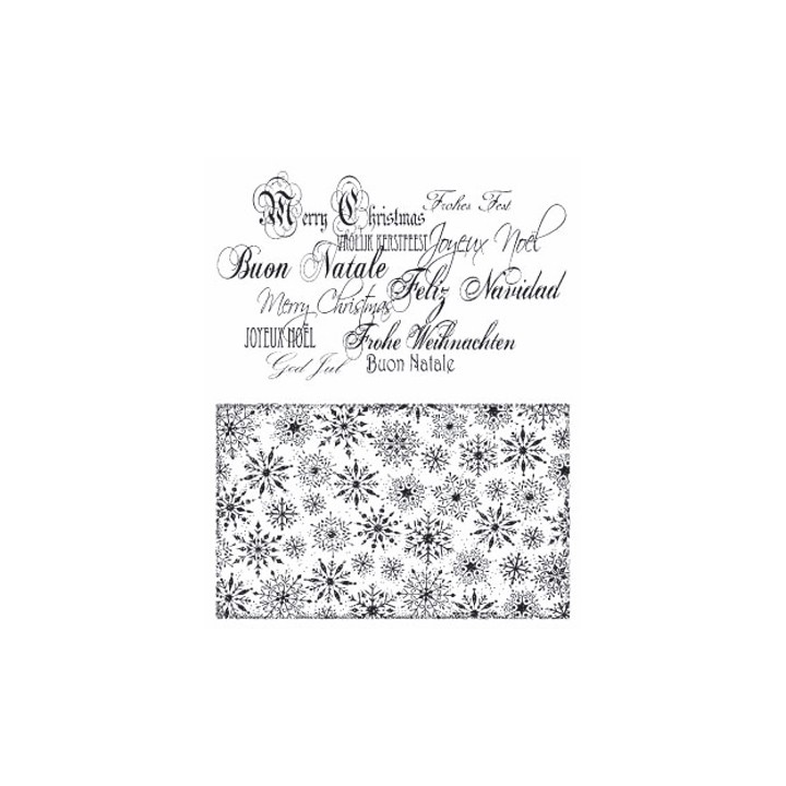 (4003 010 00)Clear stamps set Weihnachts hintergr. und Schrift