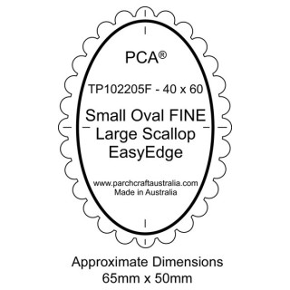 (PCA-TP102205)FINE Small Oval Outside Large Scallop EasyEdge