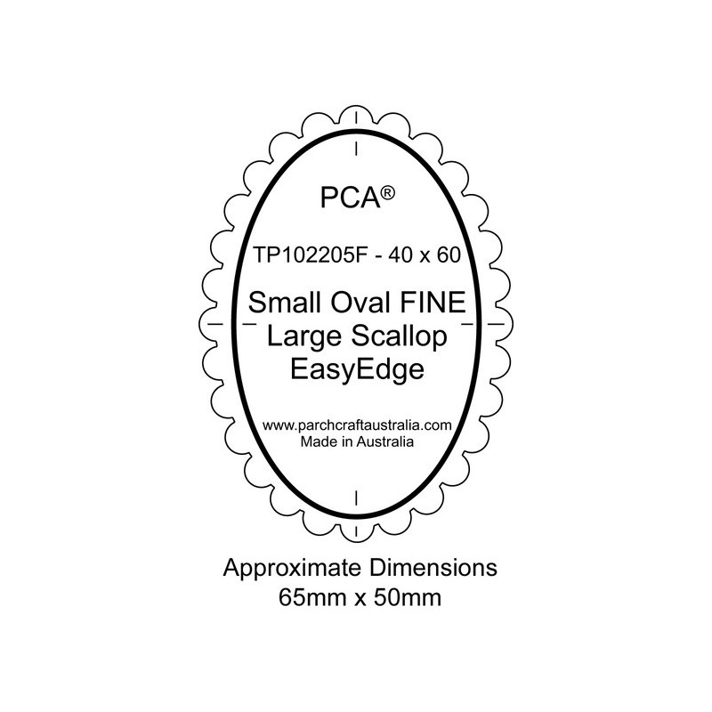 (PCA-TP102205)FINE Small Oval Outside Large Scallop EasyEdge