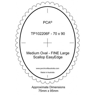 (PCA-TP102206)FINE Medium Oval Outside Large Scallop EasyEdge