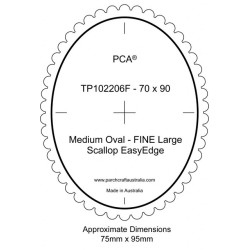 (PCA-TP102206)FINE Medium Oval Outside Large Scallop EasyEdge