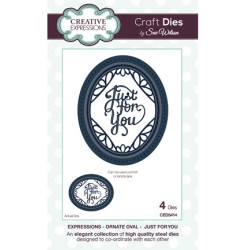 (CED5414)Craft Dies - Ornate Oval - Just for You