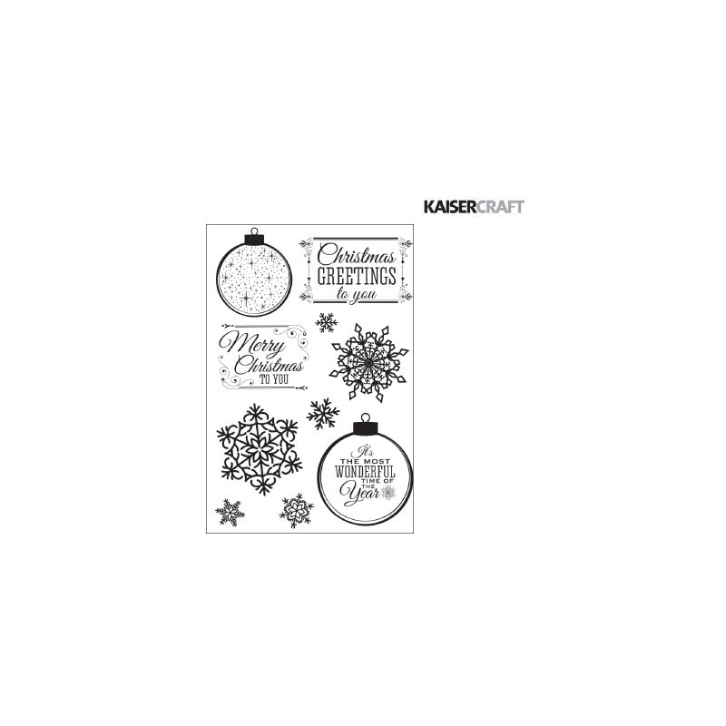 (CS237)Kaiser craft clear stamp Silver bells
