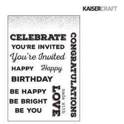 (CS234)Kaiser craft clear stamp A touch of gold