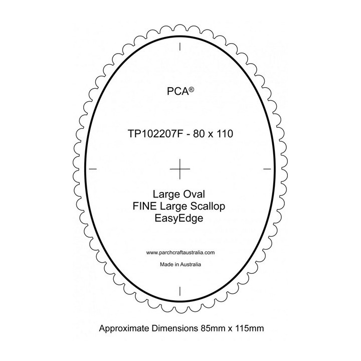 (PCA-TP102207)FINE Large Oval Outside Large Scallop EasyEdge