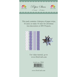(PS01)DixiCraft Paper Stars strips Lavender