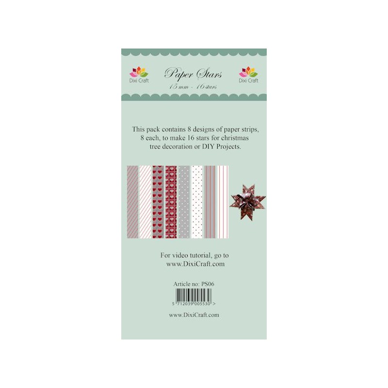 (PS06)DixiCraft Paper Stars strips Mix
