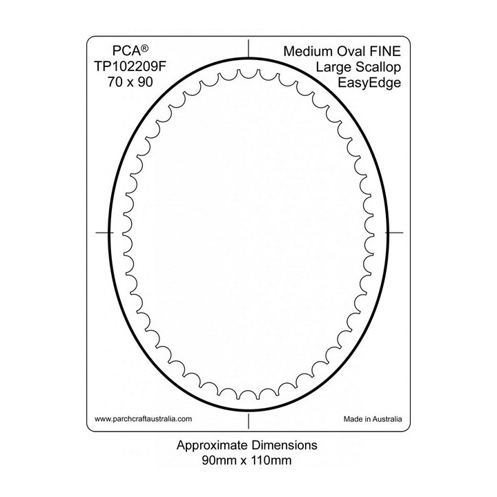 (PCA-TP102209)FINE Medium Oval Inside Large Scallop EasyEdge