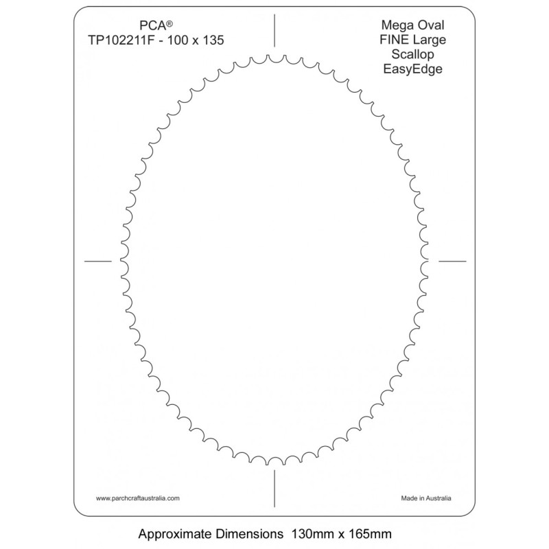 (PCA-TP102211)FINE Mega Oval Inside Large Scallop EasyEdge