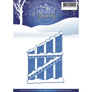 (PM10050)Precious Marieke - Winter Wonderland - Wooden Fence