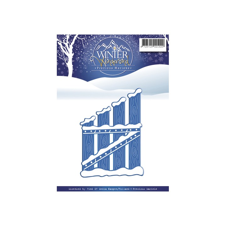 (PM10050)Precious Marieke - Winter Wonderland - Wooden Fence