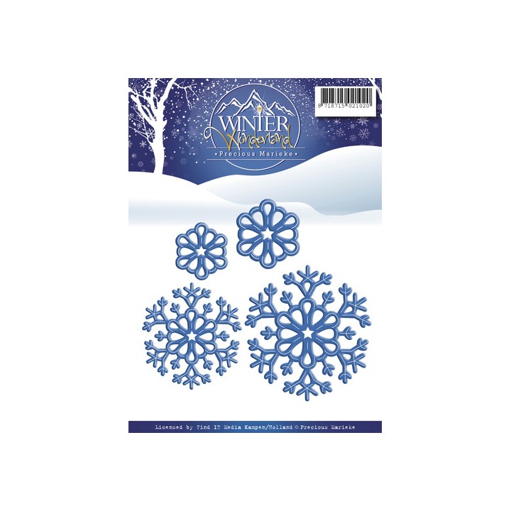 (PM10051)Precious Marieke - Winter Wonderland - Snowflakes