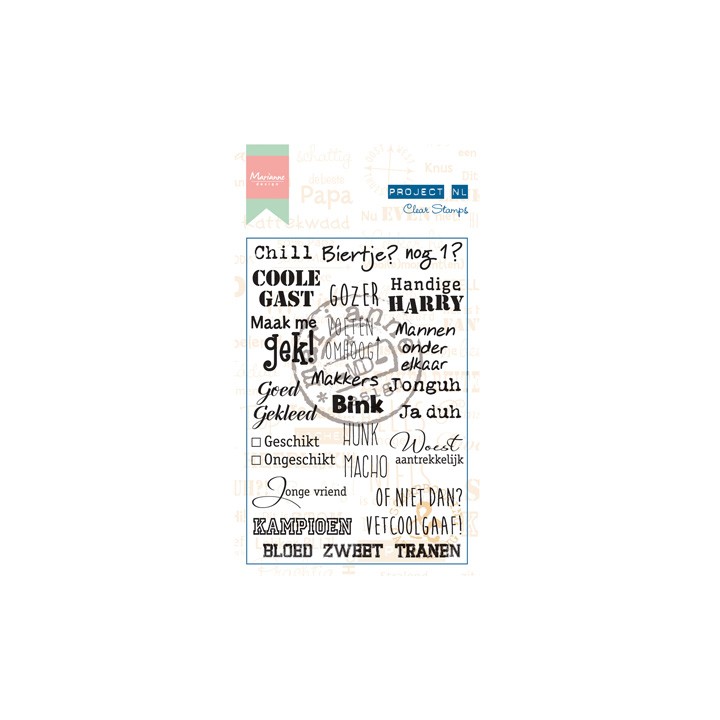 (PL1518)Clear stamps Project NL Man