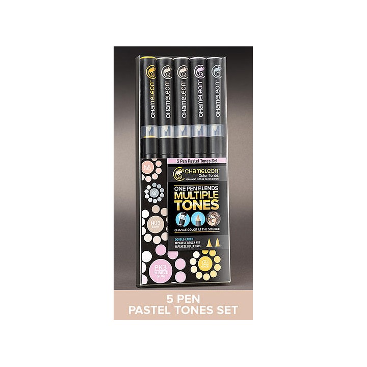 (CT0501)Chameleon 5-Pen Set Pastel