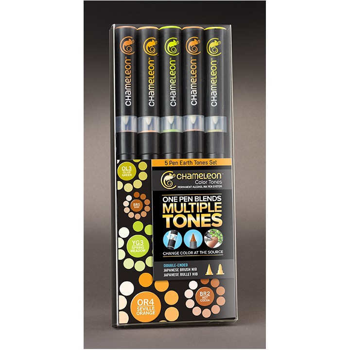 (CT0503)Chameleon 5-Pen Set Earth