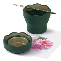(181520)Faber-Castell Clic & Go Foldable Water Pot green