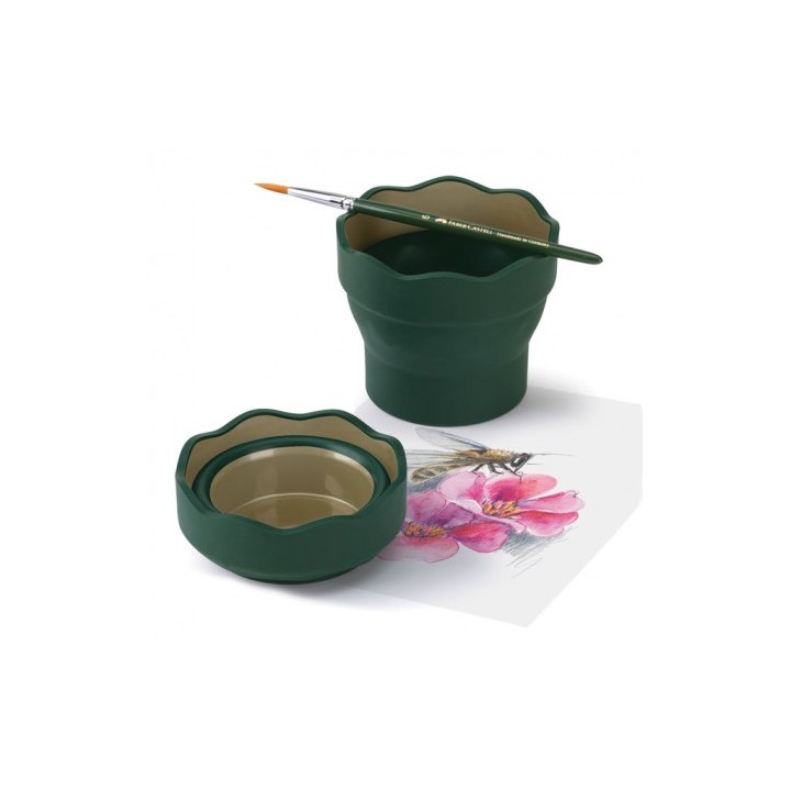 (181520)Faber-Castell Clic & Go Foldable Water Pot green
