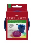 (181510)Faber-Castell Clic & Go Foldable Water Pot blue