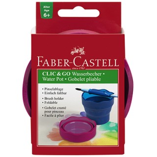 (181517)Faber-Castell Clic & Go Foldable Water Pot blackberry