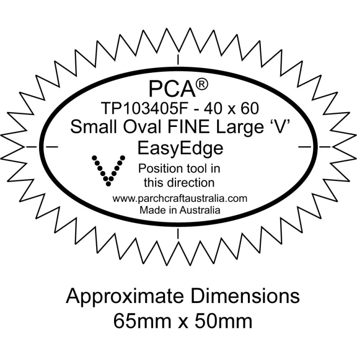 FINE Small Oval Outside Large 'V' EasyEdge