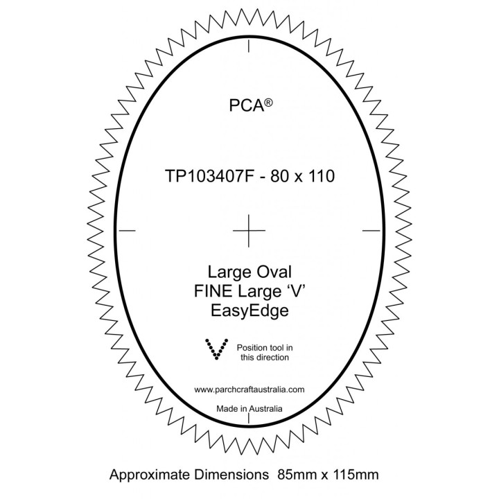 FINE Large Oval Outside Large 'V' EasyEdge
