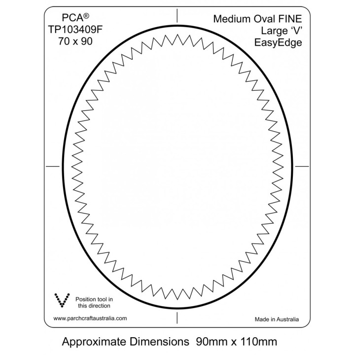 FINE Medium Oval Inside Large 'V' EasyEdge
