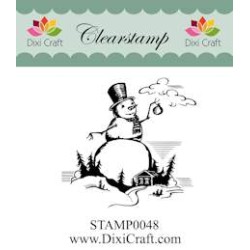 (STAMP0048)Dixi Clear Stamp snowman in landscape