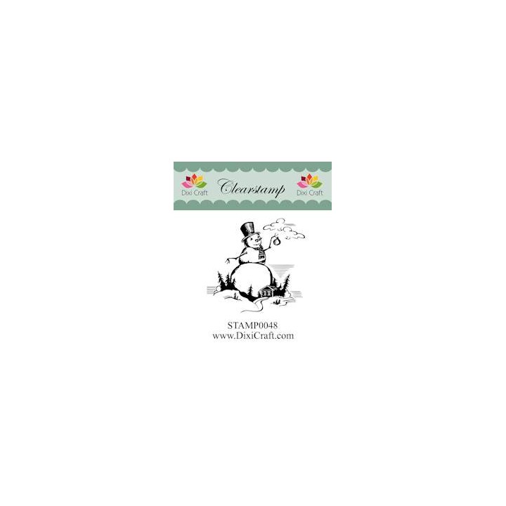 (STAMP0048)Dixi Clear Stamp snowman in landscape