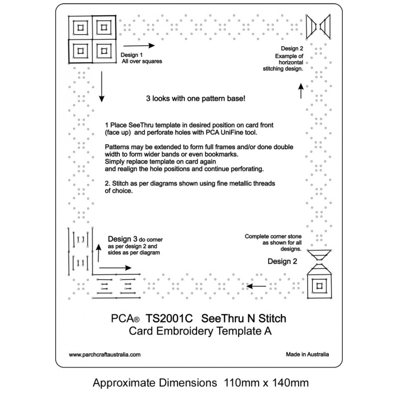 (PCA-TS2001C)See Thru N Stitch Card Embroidery A