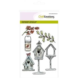 (1222)CraftEmotions clearstamps A6 Birdhouses