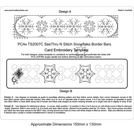 (PCA-TS2007C)See Thru N Stitch Snowflake Borders Bar
