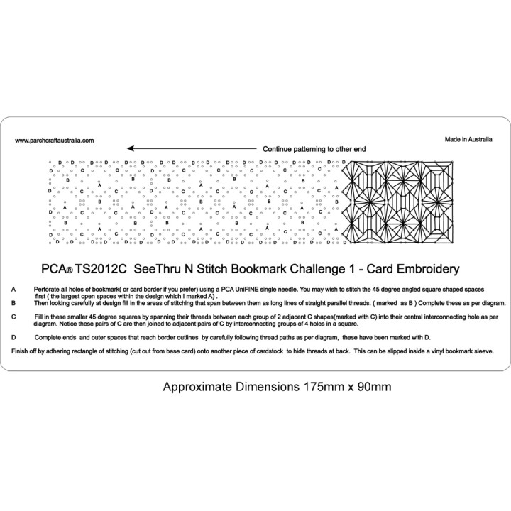 (PCA-TS2012C)See Thru N Stitch Bookmark Challenge 1