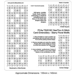 (PCA-TS2016C)See Thru N Stitch Starry Floral Motifs