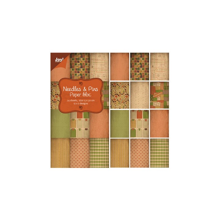 (6011/0318)Papier bloc 15X30 cm Needles & Pins