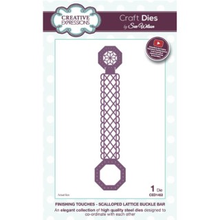 (CED1453)Craft Dies - Heart of HeartsScalloped Lattice Buckle Ba